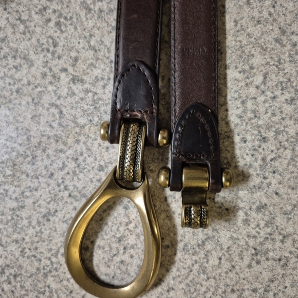 Elegant Brown Belt with Gold Accents - Picture 11 of 11